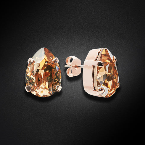 Auskarai "Venēra II (Auksinė Šešėlis)" su Swarovski™ kristalais
